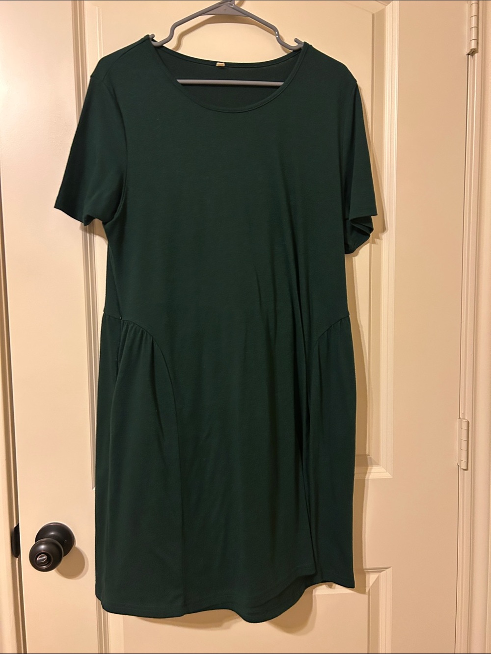 Forest Green Short Sleeve Mini Dress